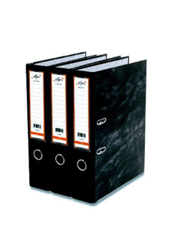 Elfen 999 Box File with Spine Pocket, Large Full Scape, Black