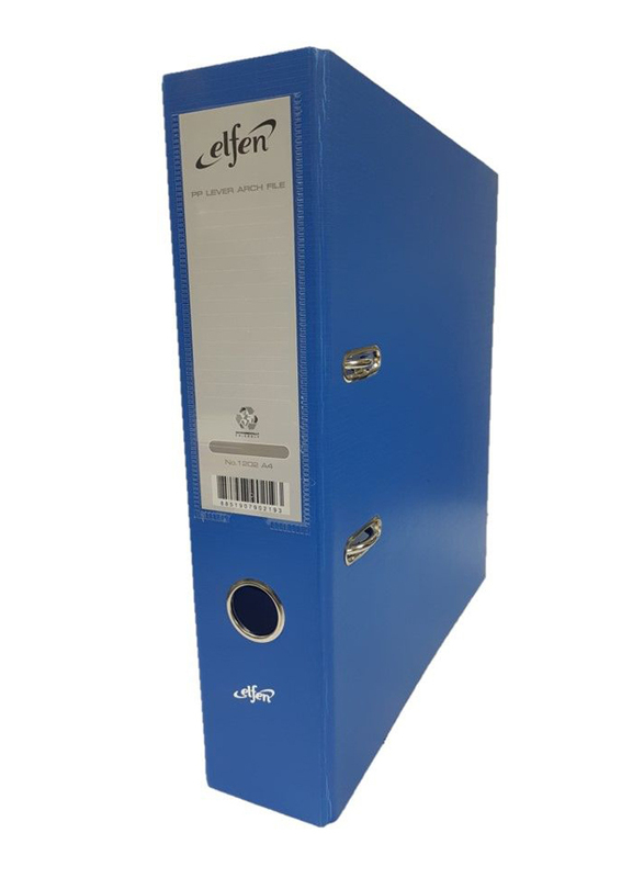 Elfen 1202 PVC Box File, A4 Size, Blue