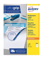 Avery 3483 Multipurpose Labels, 4 x 100 Pieces, Clear