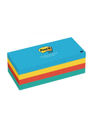 3M Post-it 653-AU Ultra Colors Sticky Notes, 34.9 x 47.6mm, 12 x 100 Sheets, Multicolor