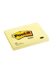 3M Post-it 657 Sticky Notes, 76 x 101mm, 100 Sheets, Yellow