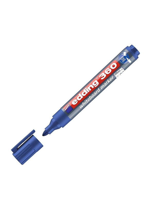 Edding E-360 White Board Marker with Bullet Nib, Blue