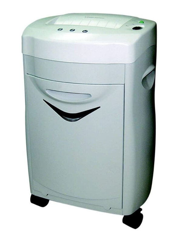 

Atlas 9-Sheet Cross Cut Shredder, 3 x 9mm, White/Grey
