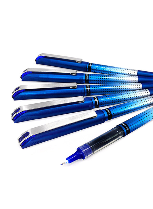 

Uniball 6-Piece Vision Needle Rollerball Pen Set, 0.5mm, MI-UB185S-BE-06P, Blue