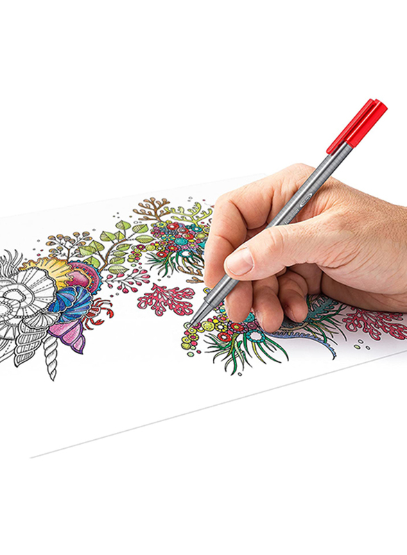 Staedtler 50-Piece Triplus Superfine Fineliner Pen Set, 0.3mm, Multicolor