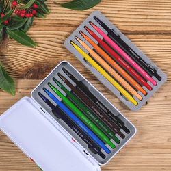 Staedtler Journey ST-14610G-M12 Color Pencils Set, Metal Box, 12 Pieces, Assorted Colors