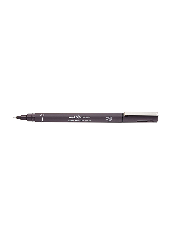 Uniball Uni Pin Fineliner Pen, 0.1mm, Dark Grey