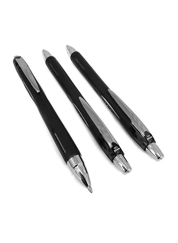 

Uniball 3-Piece Jetstream Retractable Rollerball Pen Set, 1.0mm, SXN-210, Black