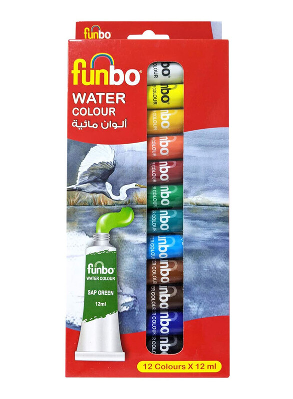 

Funbo Water Color Tube Set, 12 x 12ml, Multicolor