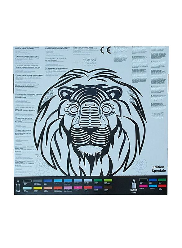 Sharpie Lion Permanent Marker, 20 Pieces, Multicolour