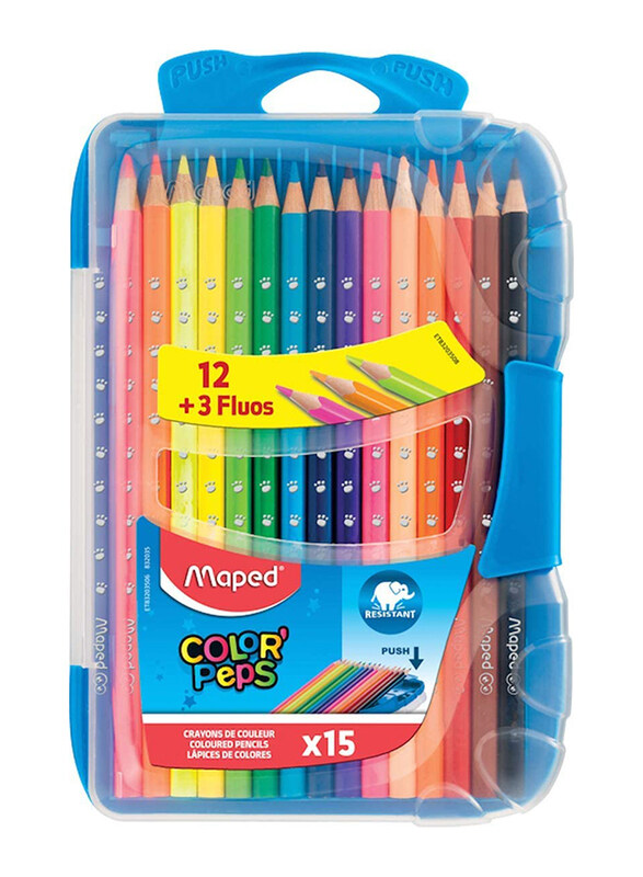 

Maped 15-Piece Color'Peps Colored Pencil Smart Box Set, M832035, Multicolor
