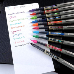 Uniball 10-Piece Eye Fine Rollerball Pen Set, 0.4mm, MI-UB157-10P-ASS, Multicolor