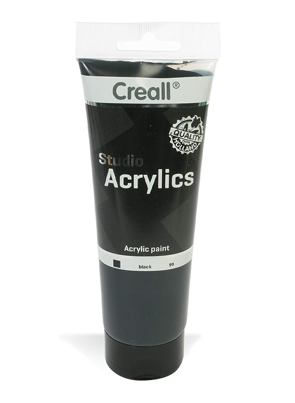 Creall A-33699 American Educational Products Studio Acrylics Tube Paint, 250ml, 99 Black