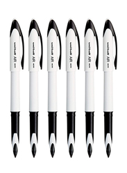 Uniball 6-Piece Air Micro Fine Rollerball Pen Set with Barrel, 0.5mm, White