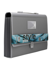 Foldermate Expanding File Case with Handle, Grey