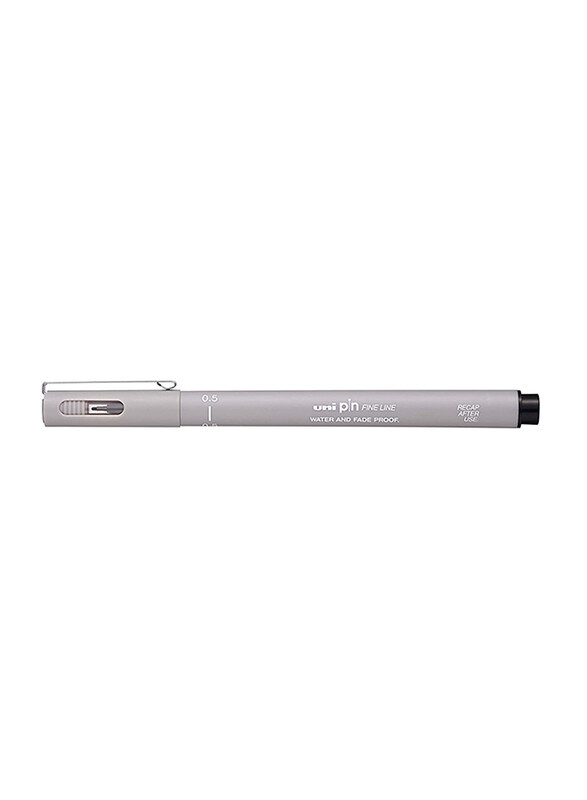 

Uniball Uni Pin Fineliner Pen, 0.5mm, Light Grey