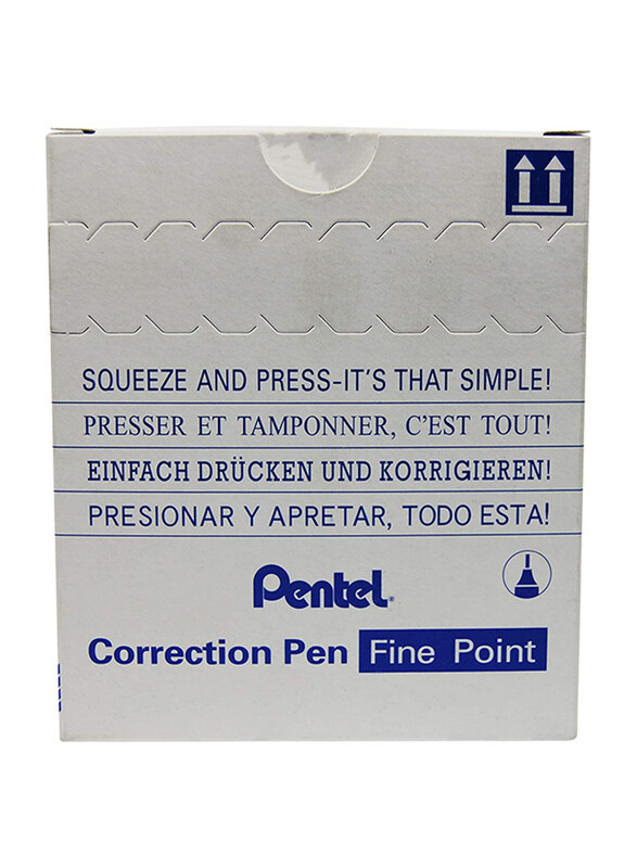 

Pentel 12-Piece Micro Fine Point Correction Pen Set, 12ml, ZL31-W, White