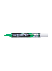 Pentel 12-Piece Maxiflo Dry Wipe Fine Chisel Point Marker Set, Green