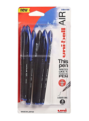 Uniball 6-Piece Air Micro Rollerball Pen Set, 0.5mm, Black/Blue