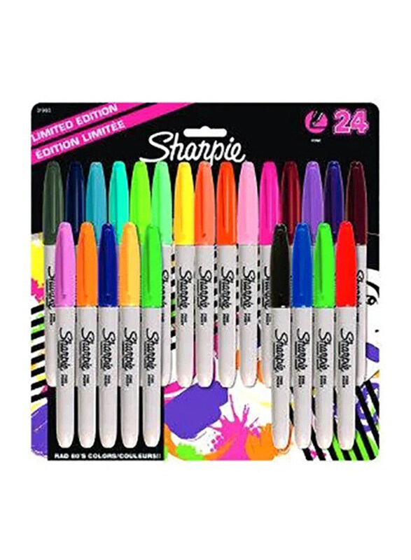 

Sharpie Fine Permanent Marker, 24 Pieces, Multicolour