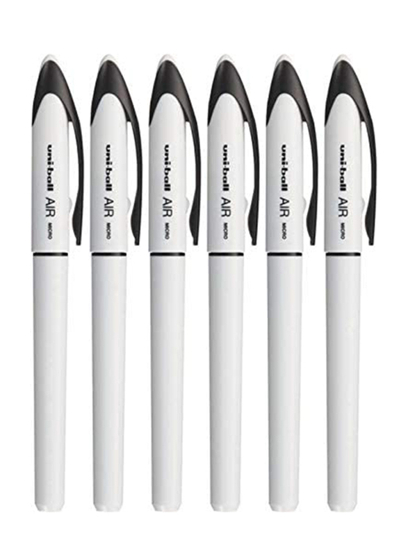 Uniball 12-Piece Air Micro Fine Rollerball Pen Set with White Barrel, 0.5mm, Blue
