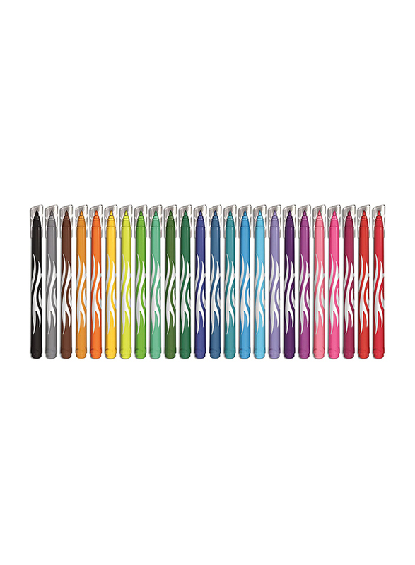 Maped 24-Piece Color'Peps Jungle Fine Tip Washable Sketch Pens Set, Multicolor