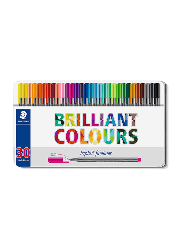 

Staedtler StaEDT Perfumeler 30-Piece Triplus Superfine Fineliner Pen Set, 0.3mm, Multicolor