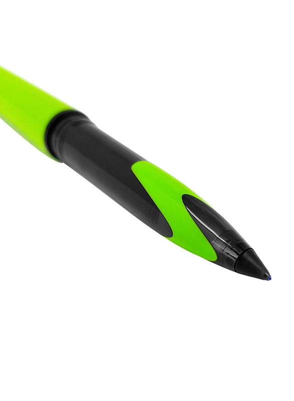 Uniball 12-Piece Air Micro Fine Rollerball Pen Set with Green Barrel, 0.5mm, Blue
