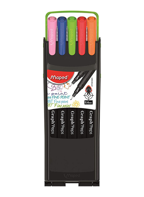 

Maped 10-Piece Graph'Peps Triangular Felt Tipped Pen Set, 0.4mm, MPD-749155, Multicolor