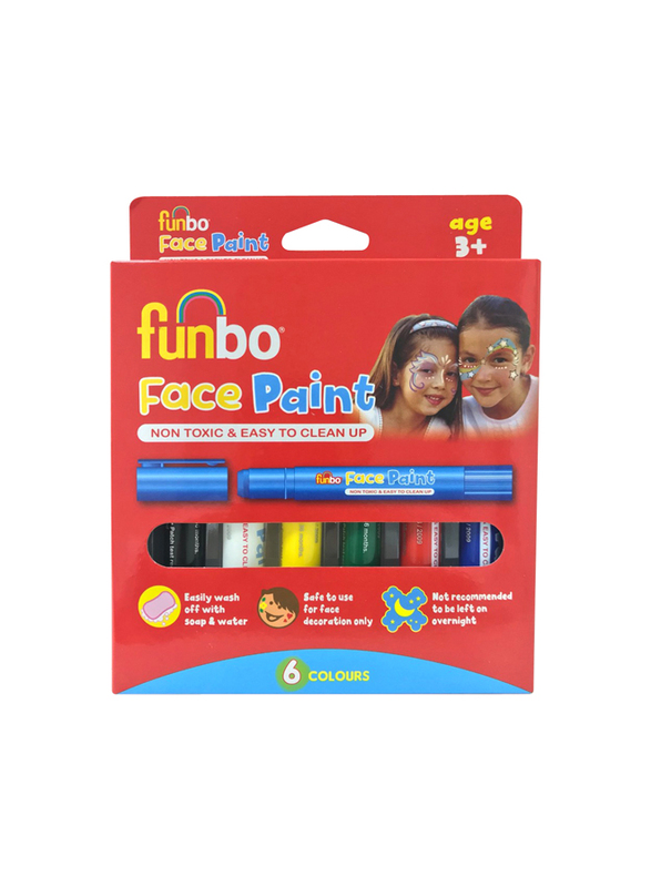Funbo Face Paint Set, 6-Piece, Multicolor