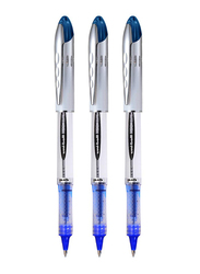 Uniball 3-Piece Vision Elite Refillable Rollerball Pen Set, 0.8mm, Blue