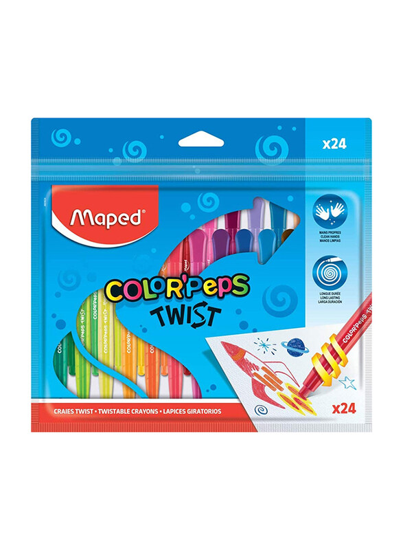 

Maped Color'Peps Twist Coloring Crayons, 24 Pieces, Multicolor