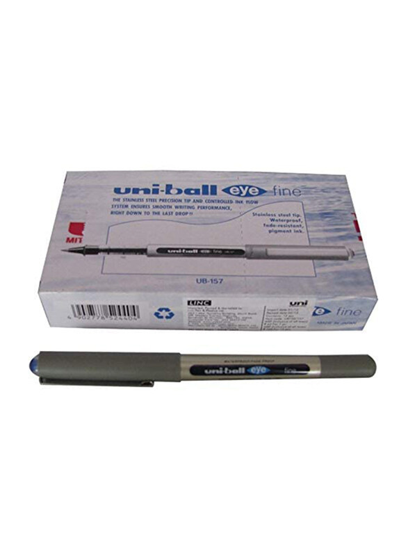 

Uniball 12-Piece Eye Fine Rollerball Pen Set, 0.7mm, UB-157, Blue
