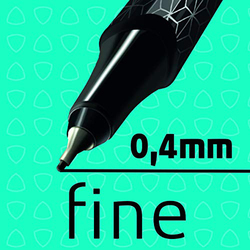 Maped 10-Piece Graph'Peps Triangular Felt Tipped Pen Set, 0.4mm, MPD-749155, Multicolor