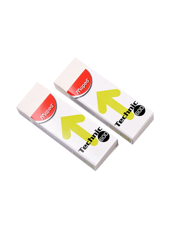 

Maped 2-Piece Technic 600 Vinyl Eraser Set, White
