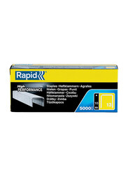 Rapid Galvanized Staples, 13/10mm, 5000 Pieces, Silver