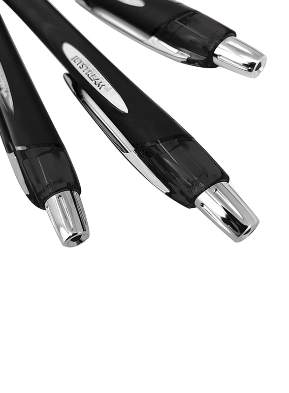 Uniball 3-Piece Jetstream Retractable Rollerball Pen Set, 1.0mm, SXN-210, Black