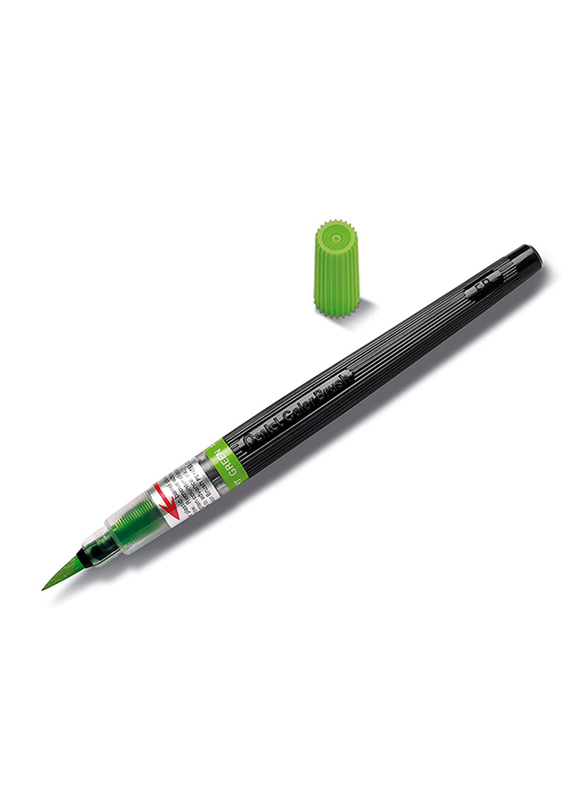 Pentel Arts Color Brush in Blister Pack, Olive Green