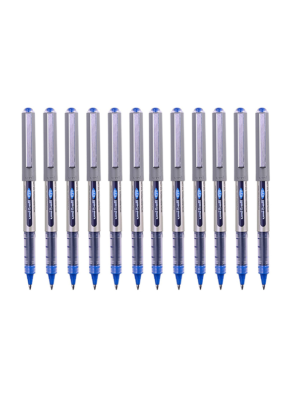 Uniball 12-Piece Eye Fine Rollerball Pen Set, 0.7mm, UB-157, Light Blue