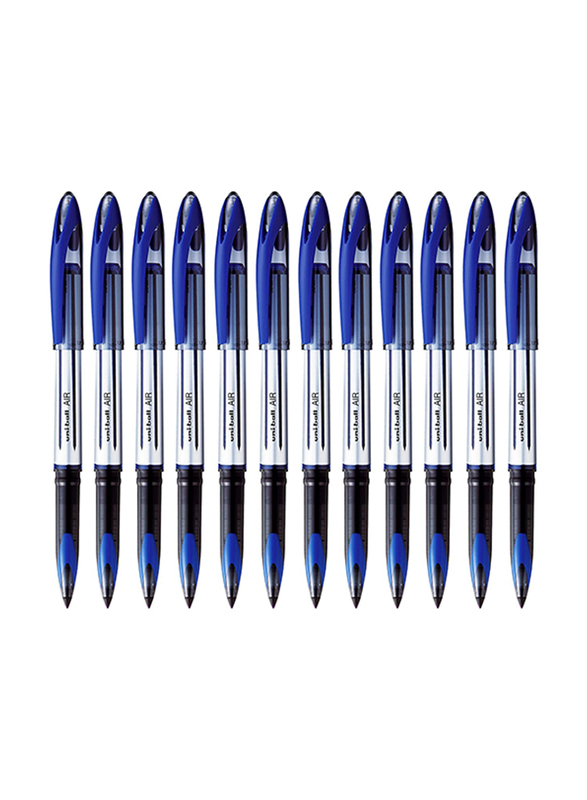 Uniball 12-Piece Air Broad Rollerball Pen Set, 0.7mm, Blue