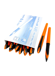Uniball 12-Piece Air Micro Fine Rollerball Pen Set with Orange Barrel, 0.5mm, Blue
