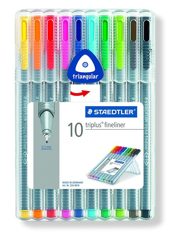 Staedtler Triples Fineliner St 334 SB10 Pens, 10-Pieces, Multicolor