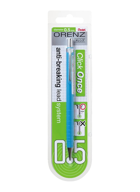 Pentel Orenz Mechanical Pencil with 100% Shatterproof in Blister Card 0.5mm, Blue