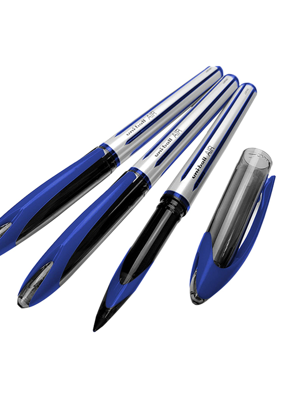 Uniball 3-Piece Air Medium Rollerball Pen Set, 0.7mm, UBA-188-L, Blue