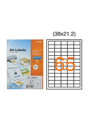 Formtec FT-GS-1065 Labels, 38 x 21mm, 100 Sheet, Clear