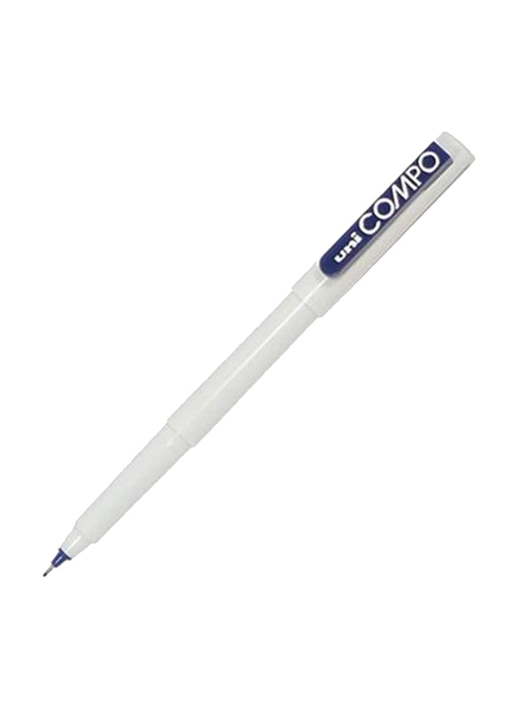 Uniball 12-Piece Uni Compo Ultra Fine Pen Set, 0.3mm, PIN115, Blue