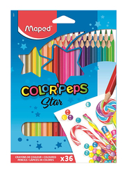 Maped 36-Piece Color'Peps Triangular Colored Pencil Set, Multicolor
