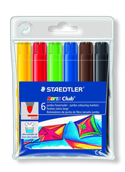 Staedtler Noris Club 340 WP6 Jumbo Coloring Markers, 6-Pieces, Multicolor