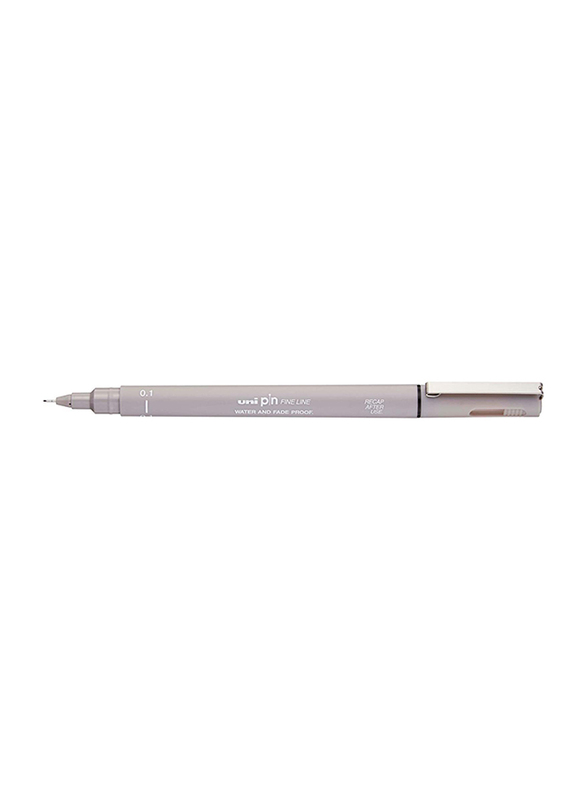 Uniball Uni Pin Fineliner Pen, 0.1mm, Light Grey