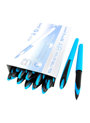 Uniball 12-Piece Air Micro Fine Rollerball Pen Set with Light Blue Barrel, 0.5mm, Blue